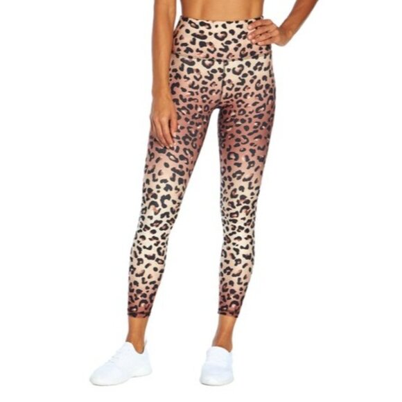 Jessica Simpson Ombre Leopard Print Cropped Leggings Women's Large